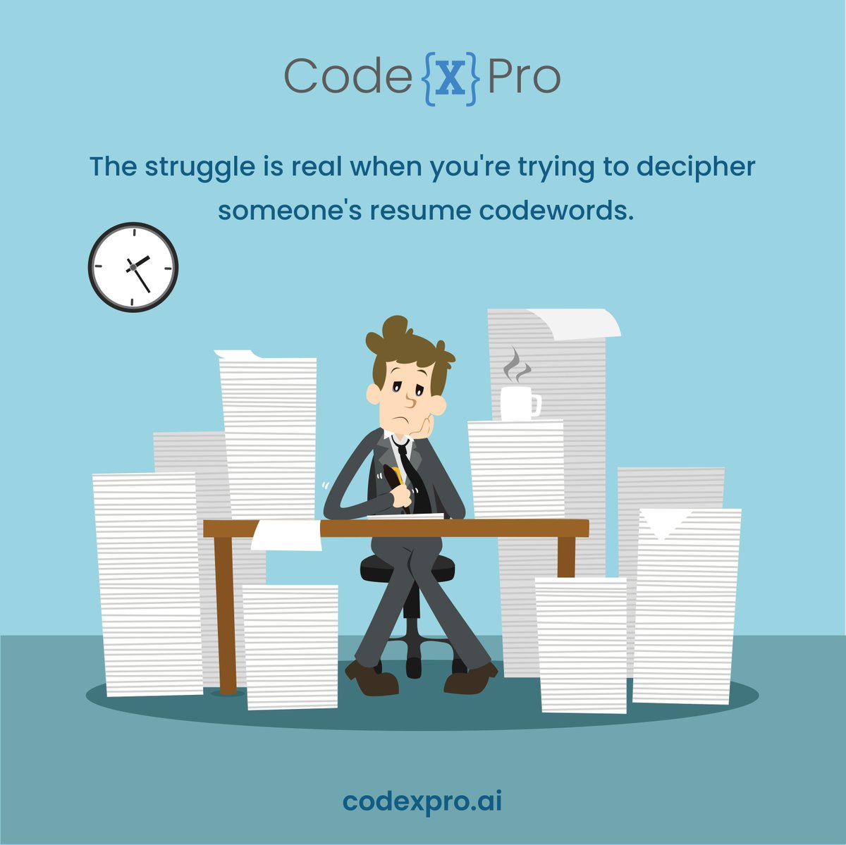 smalldayCodeX's tweet photo. The struggle is real when you're trying to decipher someone's resume codewords. Let https://t.co/SVPTcleHrW help you find the candidates who walk the walk, not just talk the talk.

 #resumefails #hiringhumor #codexproai #recruitcrm https://t.co/lOG9au1rpC