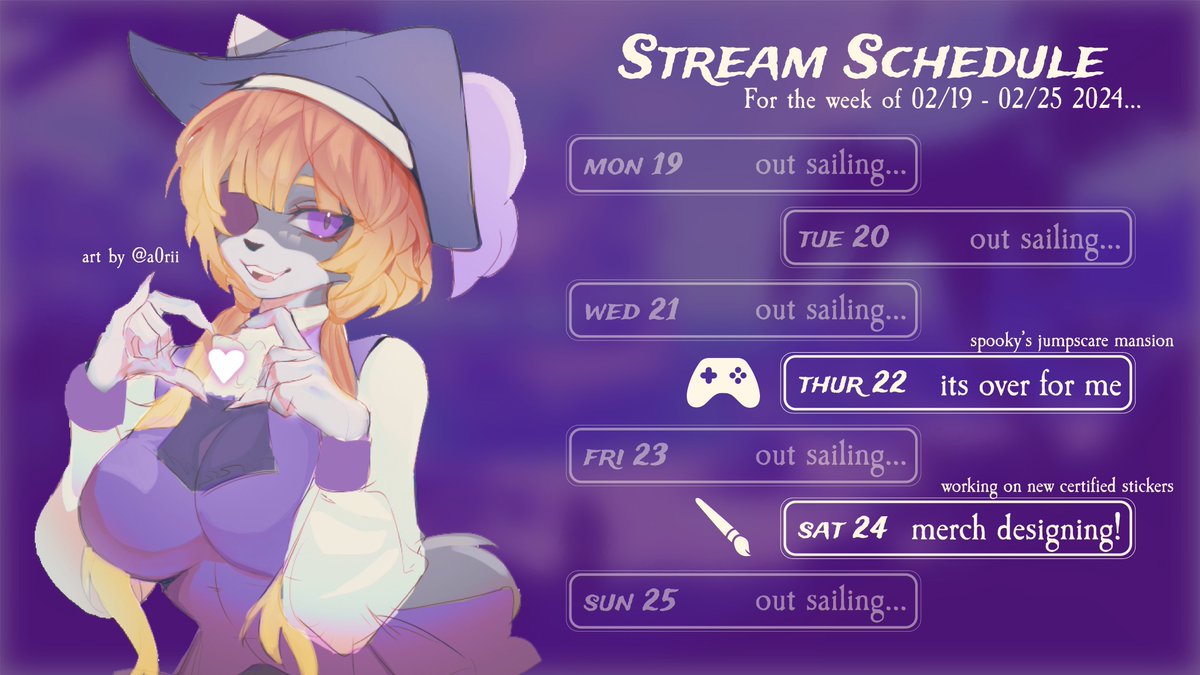 now i get to reap what i sowed last week.... horror game stream... discord voted for spooky's jumpscare so i guess come by and watch me cry! and then gonna be designing new stickers!
