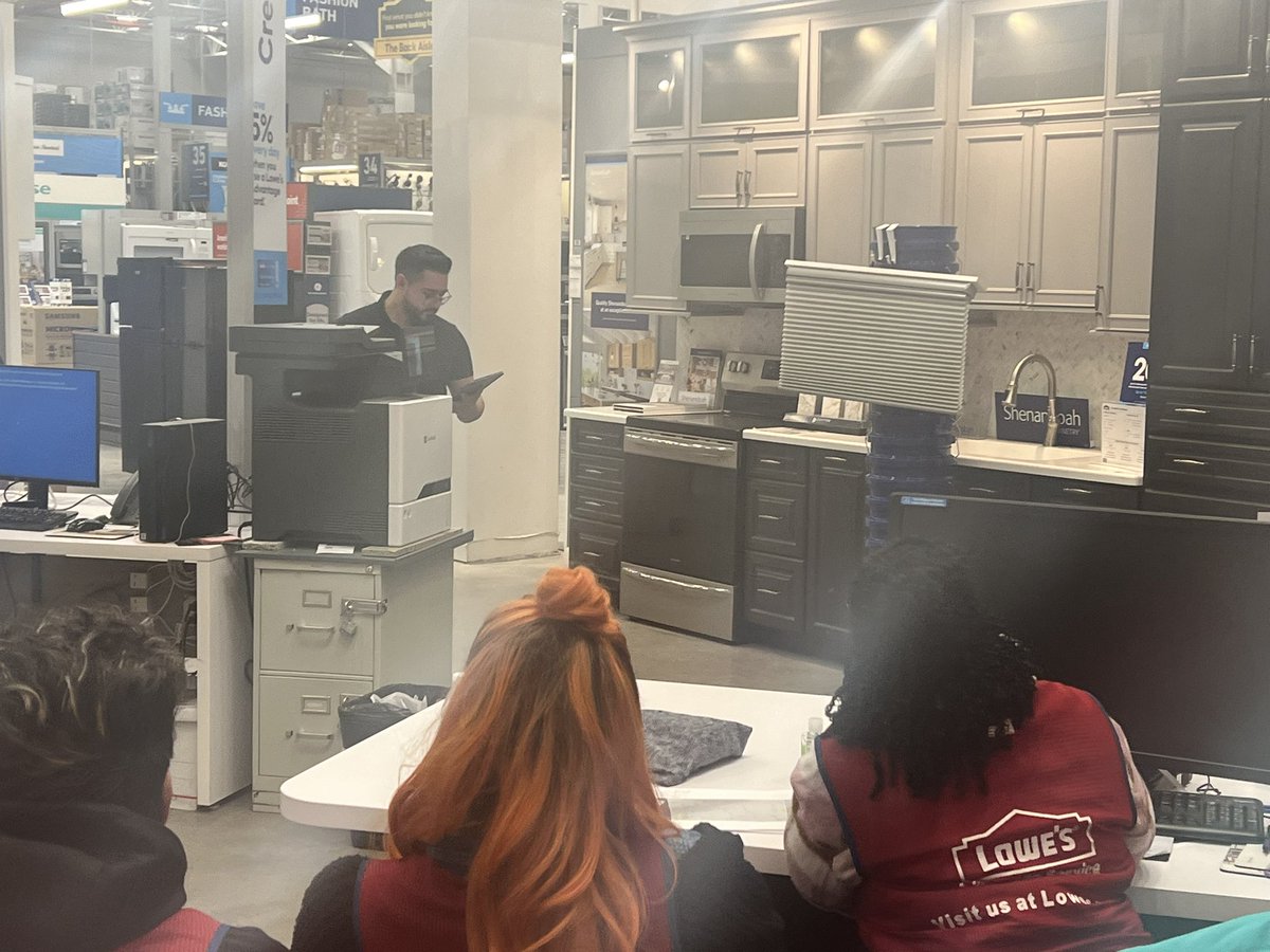 Had a greet Specialty Spotlight with our Vendor Rep Patrick from Levolor. The team definitely learned a lot today. Ready to sell some blinds!!!!!!! #Hungrytowin #elite #store2284 #District1366 #SpecialtySpotlight <a href="/specialtylowes/">Specialty & Services Selling at Lowe’s</a> <a href="/levolor/">LEVOLOR</a> <a href="/Javi3rD/">Javier Dominguez</a> <a href="/SamCharles07/">Sam Charles</a> <a href="/ssa_2284/">SSA 2284</a>