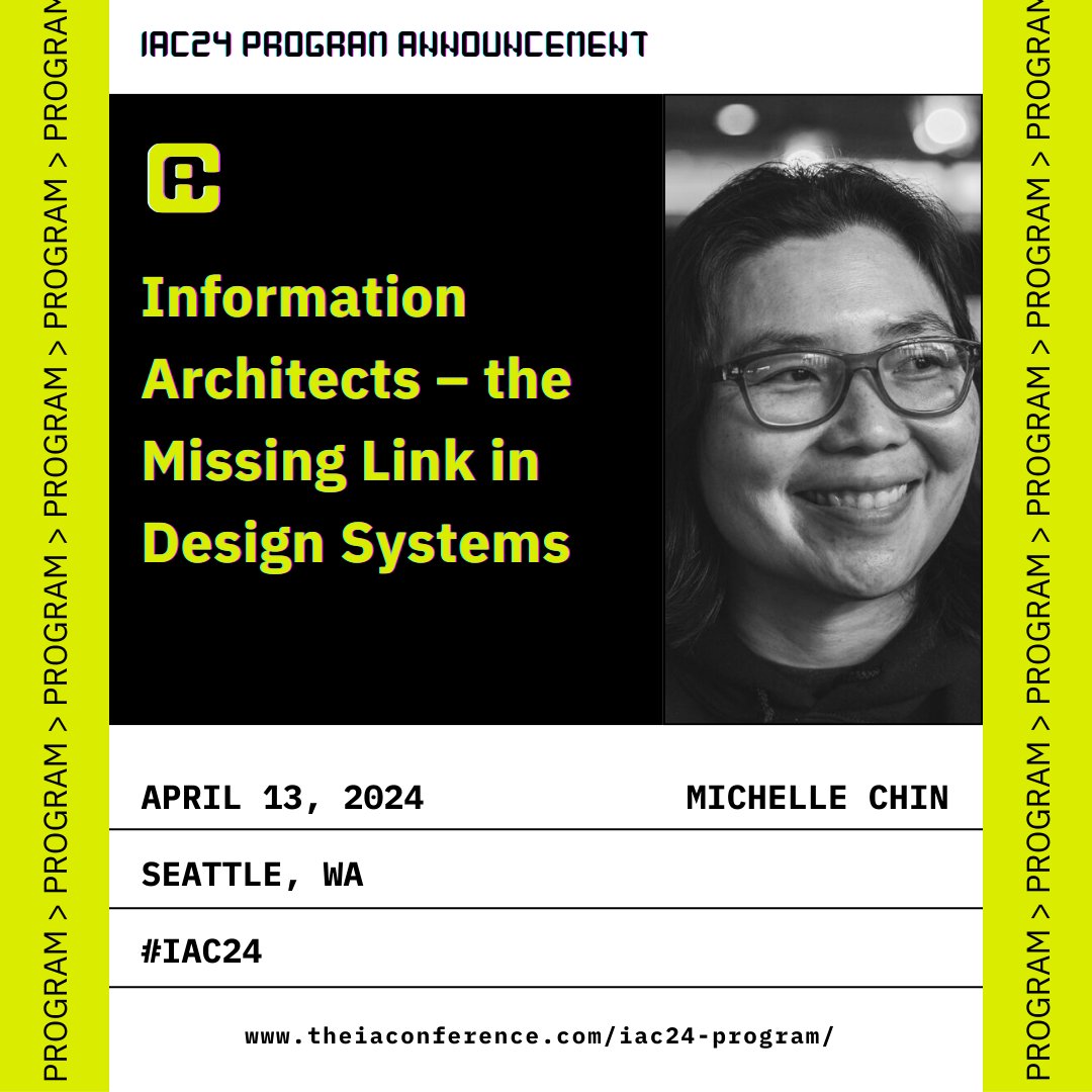 I'm talking about two of my favorite things at @theiaconf  - #designsystems AND #informationarchitecture!! Join me in Seattle this April linktr.ee/theiaconf to do some serious nerding out. #designtokens Also, use: Proposalthanks for $50 off.