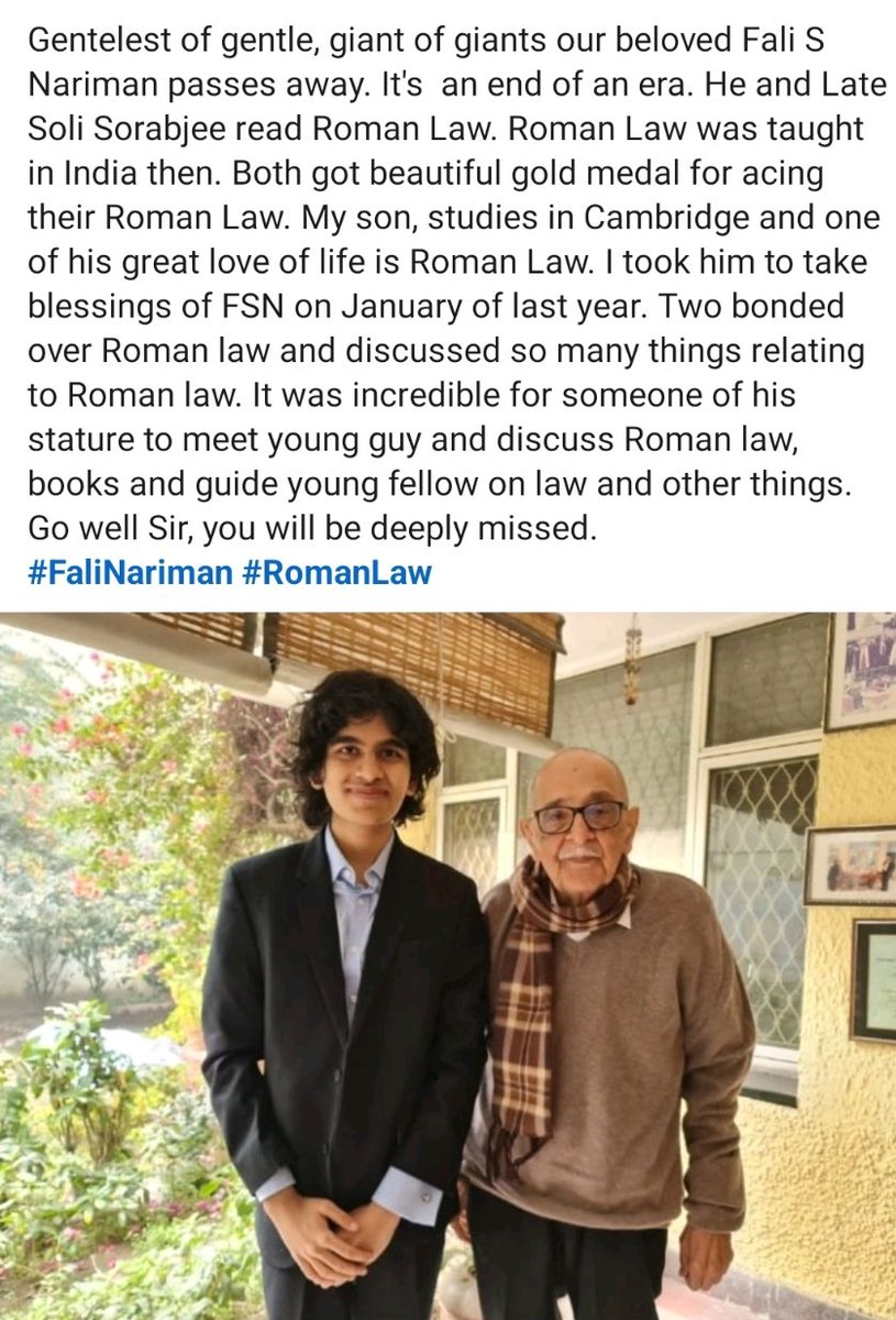 #FaliNariman Go well sir, you will have deeply missed🙏🙏