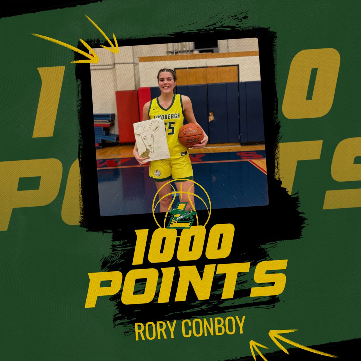Congrats to Rory for becoming the 9th player in program history to join the 1000 point club!