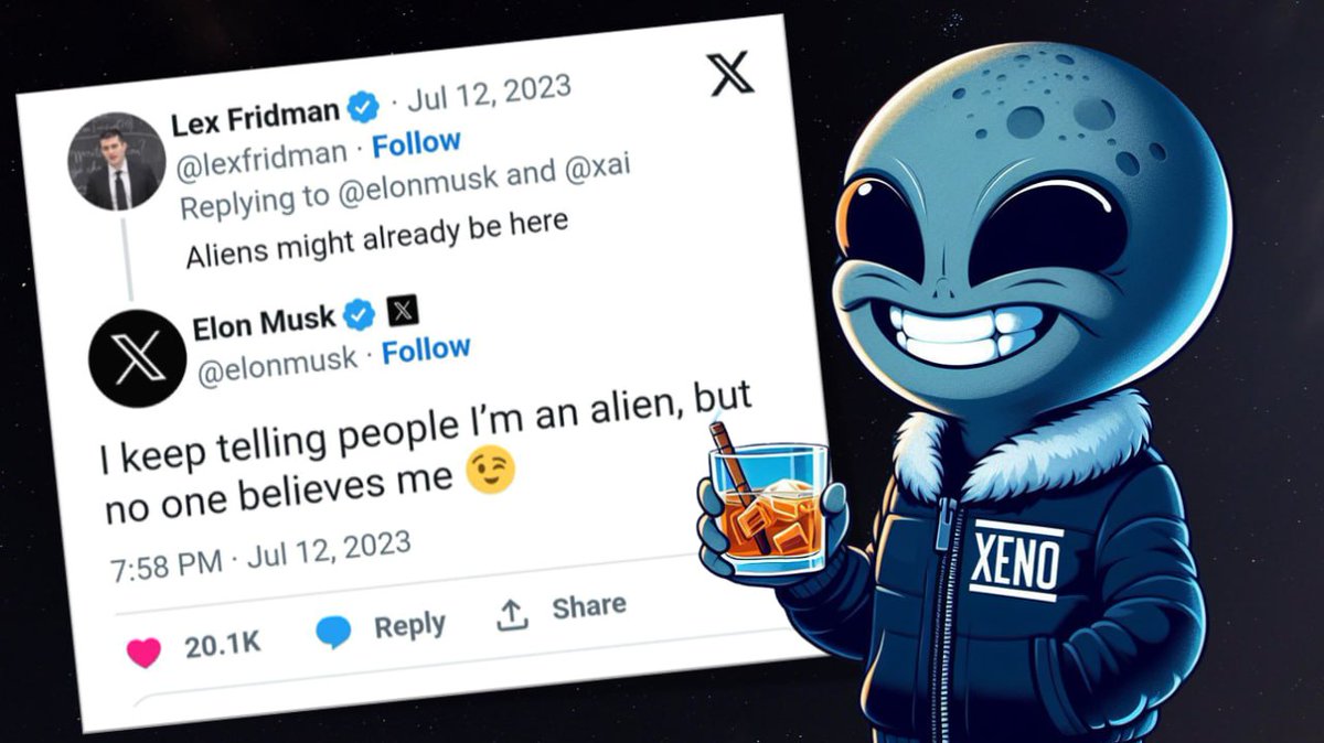 Xenoid777's tweet image. $XENO 👽 will melt so many human faces! 🔥 #ALIENARMY 
#memecoins
CA: 0x451fd37983d494bce294295f78a426832376b7df
