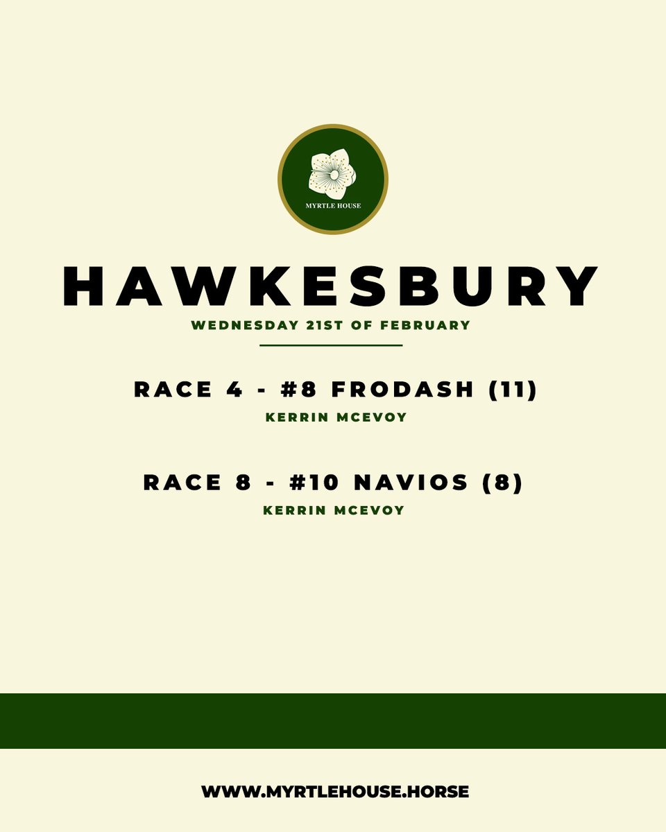 Two runners going around today in the midweek meeting at Hawkesbury!