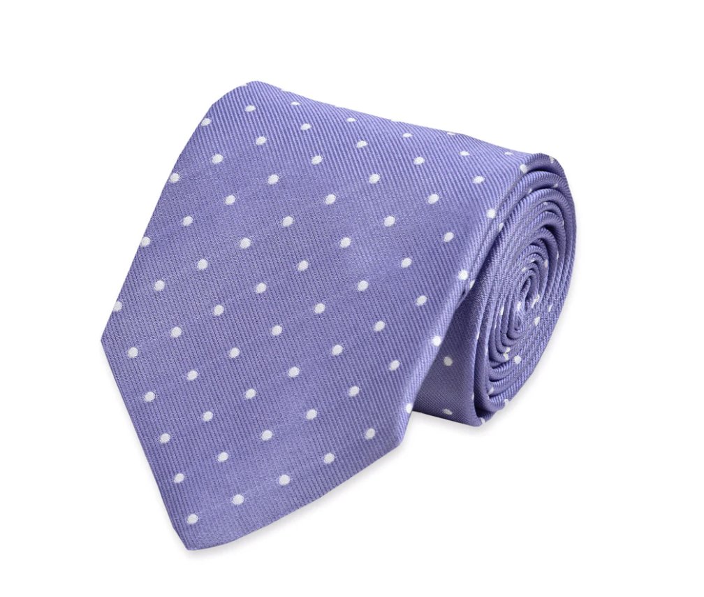 Two neckties, two styles: A classic showdown between the refined elegance of a purple stripe and the playful charm of purple polka dots.

Which one suits your personality best? 💜 

#highcottonties #necktie