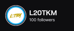 L20TKM's tweet photo. 🎉🎉 100 Followers, 3 Subs reached on Twitch. Small mile stone for some but a big one for me.

Thank you all

Next Milestone 200 subs with a push of 20-30 subs! 

Thank you all who have encouraged and helped me get this far.
Love you all.
#TwitchStreamers #CS2 #twitchaffiliate https://t.co/T1PpBtfDNx