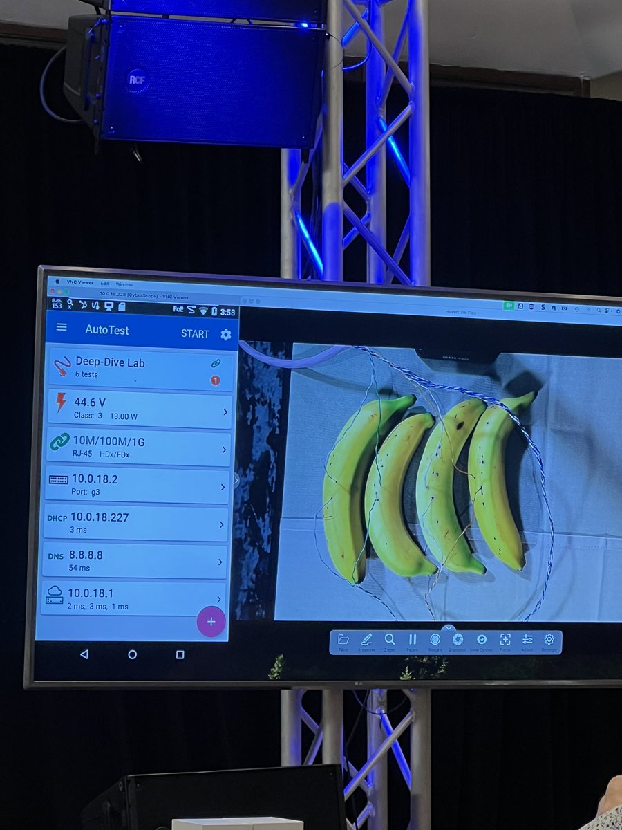 Navish_Ali's tweet photo. It’s confirmed! We can get class 1 PoE through a banana. 
@dan_klimke_ca @NetAlly 
#WLPC https://t.co/tolnSqIiOh