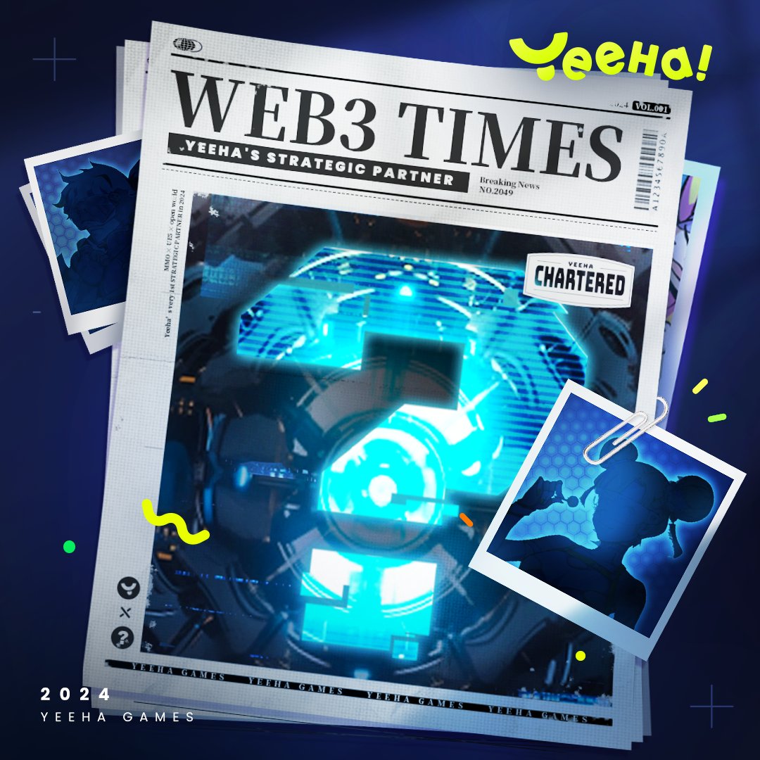 📰Yeeha’s very 1st STRATEGIC PARTNER in 2024:

MMO × Open World × NFT-centric 
🟰 _ _ _ C E _ _

💬 Comment on your predictions!

#bigtime #openworld #nakamoto #metacene #palworld #shrapnel #Web3gaming #nft