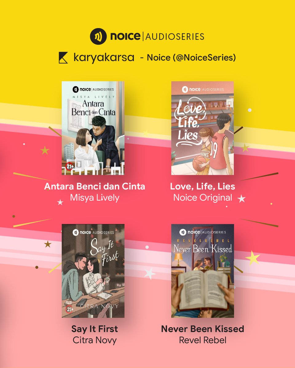 karyakarsa_id's tweet photo. NOICE AUDIO SERIES DI KARYAKARSA!😍😍

Sekarang, kamu bisa nikmatin konten audio berkualitas dari @noice_id di KaryaKarsa kapan aja, di mana aja!✨

Yuk dengarkan audionya di sini 👉 https://t.co/cMJ10NMeOV

#KaryaKarsa #NoiceAudioSeries #Podcast #kontenaudio #ceritafiksi