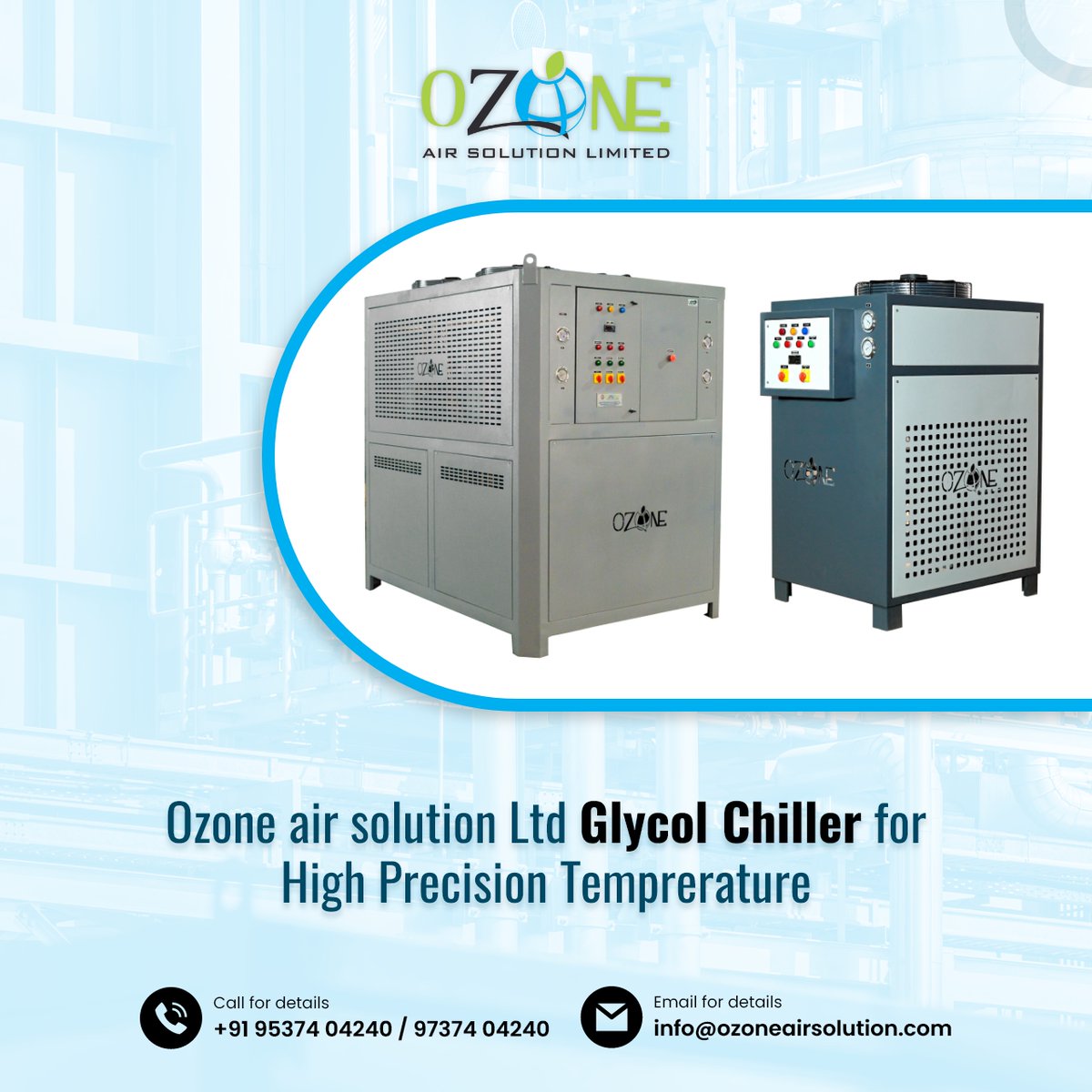 Ozone Air Solution LTD Glycol Chiller For High Precision Temperature and Industrial Solutions. 🌬️❄️

📞 +91 95374 04240 | +91 97374 04240
📧 info@ozoneairsolution.com
🌐 ozoneairsolution.com

#GlycolChiller #CoolingSolutions #OzoneAirSolution #IndustrialCooling #Brewery