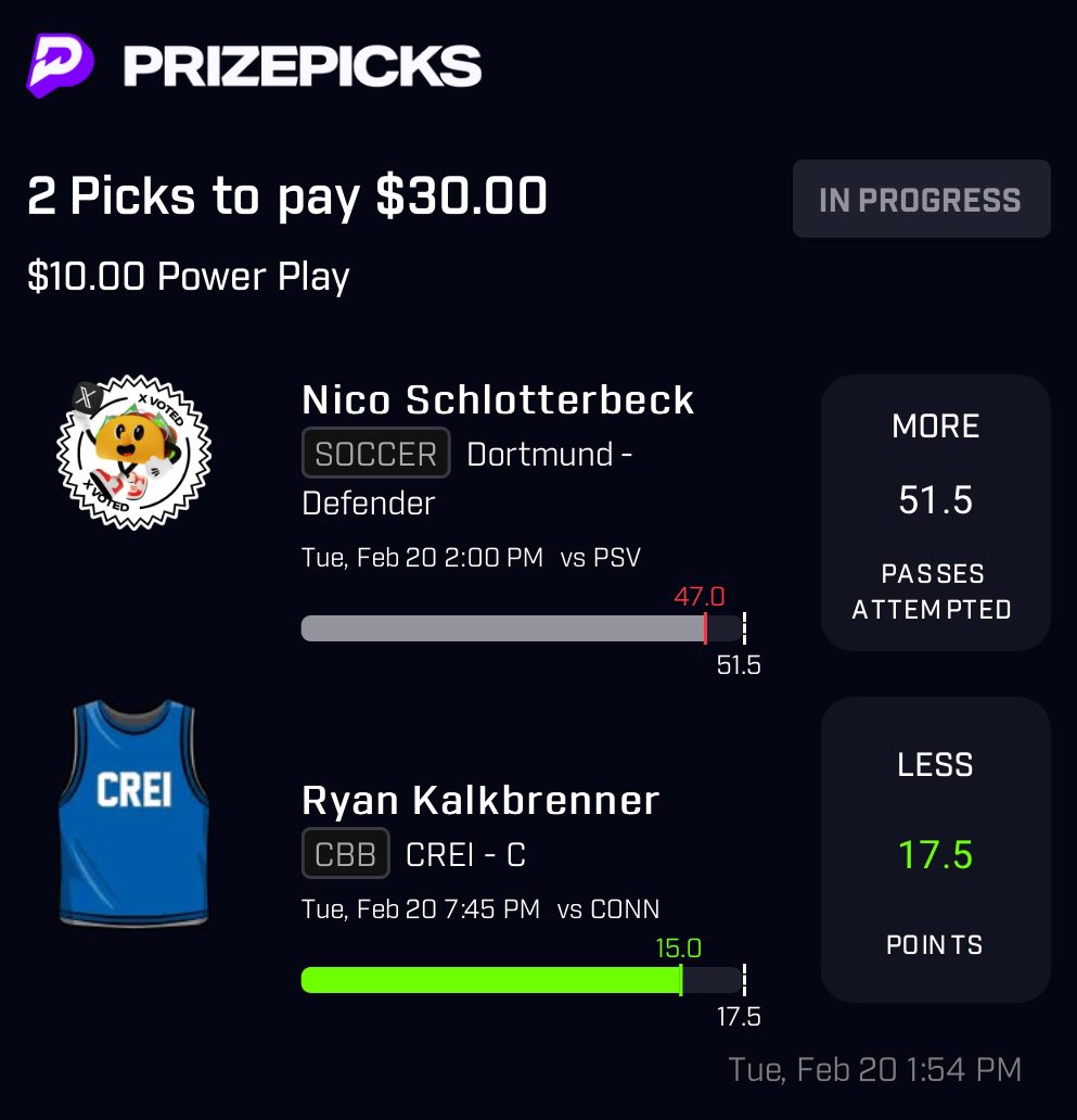 DJack_01's tweet photo. @PrizePicks lol stop giving out these weak tacos 🤬 https://t.co/voOs48Y2TG