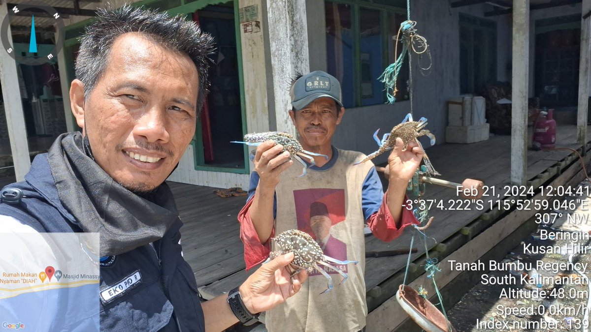 ekoprioraharjo's tweet photo. Rabu (21/02/2024)
Hasil tangkapan Kepiting Rajungan sebanyak 18 kg  oleh Bpk. Abdullah di KUB. PADAIDI BERINGIN Desa Beringin harga jual Rp 40.000/Kg  dgn  total pendapatan kotor 720.000
#GiatLuhkanSatminkalBWI 
#luhlapor 
#TanahBumbu 
@bppsdm_bp3bwi
@puslatluhkp 
@bppsdm_kp https://t.co/1Xj26vmJfM