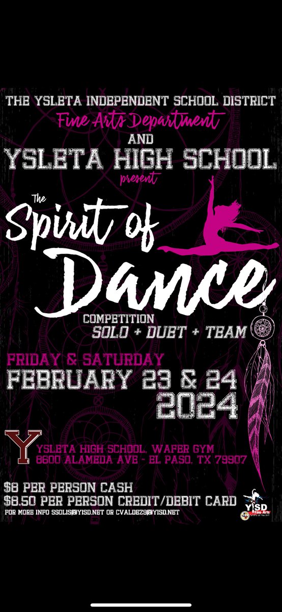 The Phoenix Flames Dance team will have their first competition of the season on Saturday February 24 at the Annual YISD Fine Arts Dept. Spirit of Dance Competition!! Come out and support our dancers and cheer them on!! 💙🤍💙 #FirstandBest #PhoenixFamily