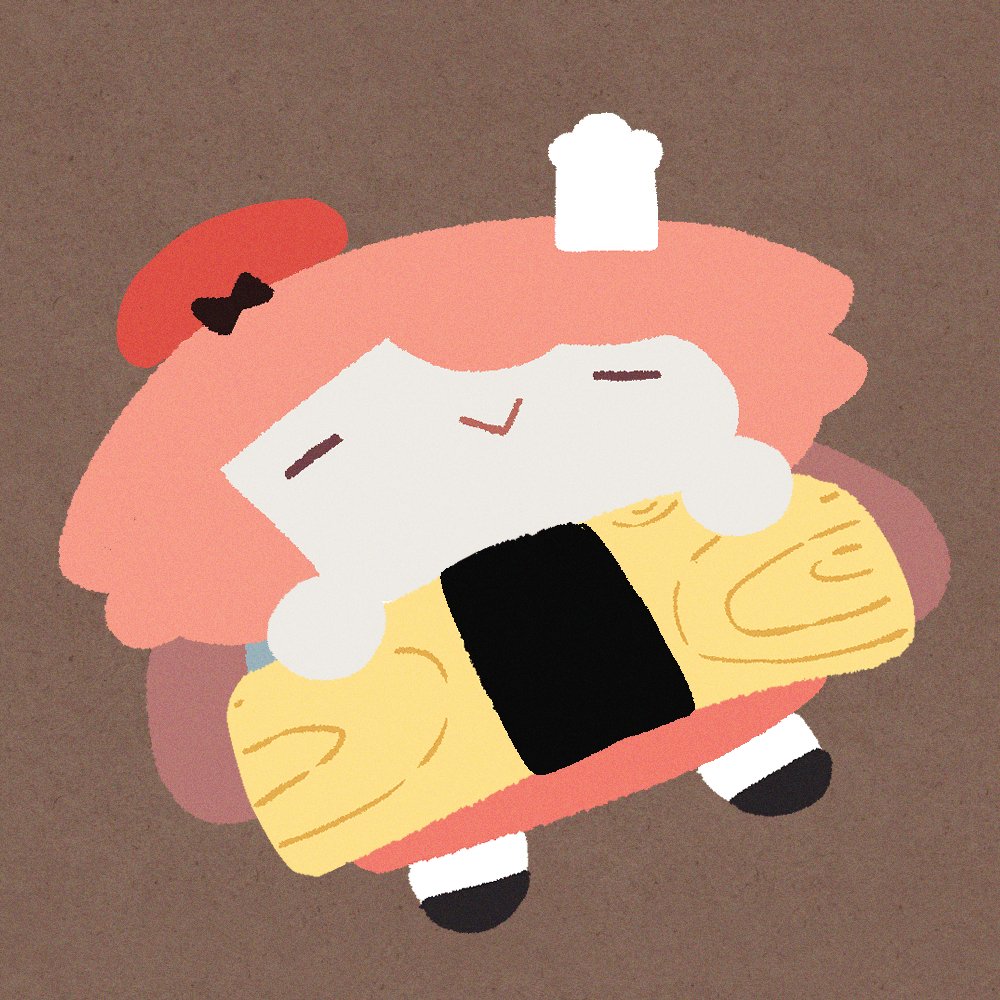 takanashi kiara chef hat hat food solo 1girl onigiri red headwear  illustration images