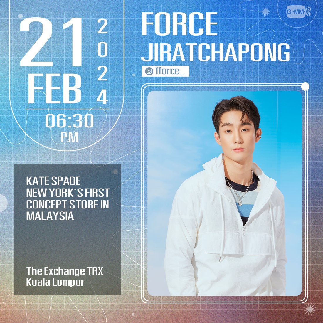 ⭒✦˖ 𝐔𝐩𝐝𝐚𝐭𝐞 ── ⋆♡゙
꒰ #fforce_ Schedule ꒱

Kate Spade New York's First Concept Store In Malaysia
🕡 : TODAY | 5.30 PM
🏛️ : The Exchange TRX Kuala Lumpur

🔑 KATESPADE X FORCE 
#️⃣ katespadenyxForce
Start Trending : 5 PM (GMT+7)

#trendforcebook101