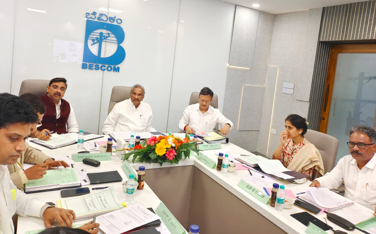 128th Board of Directors meeting of @NammaBESCOM was held under the Chairmanship of Hon'ble energy minister Sri K.J.George