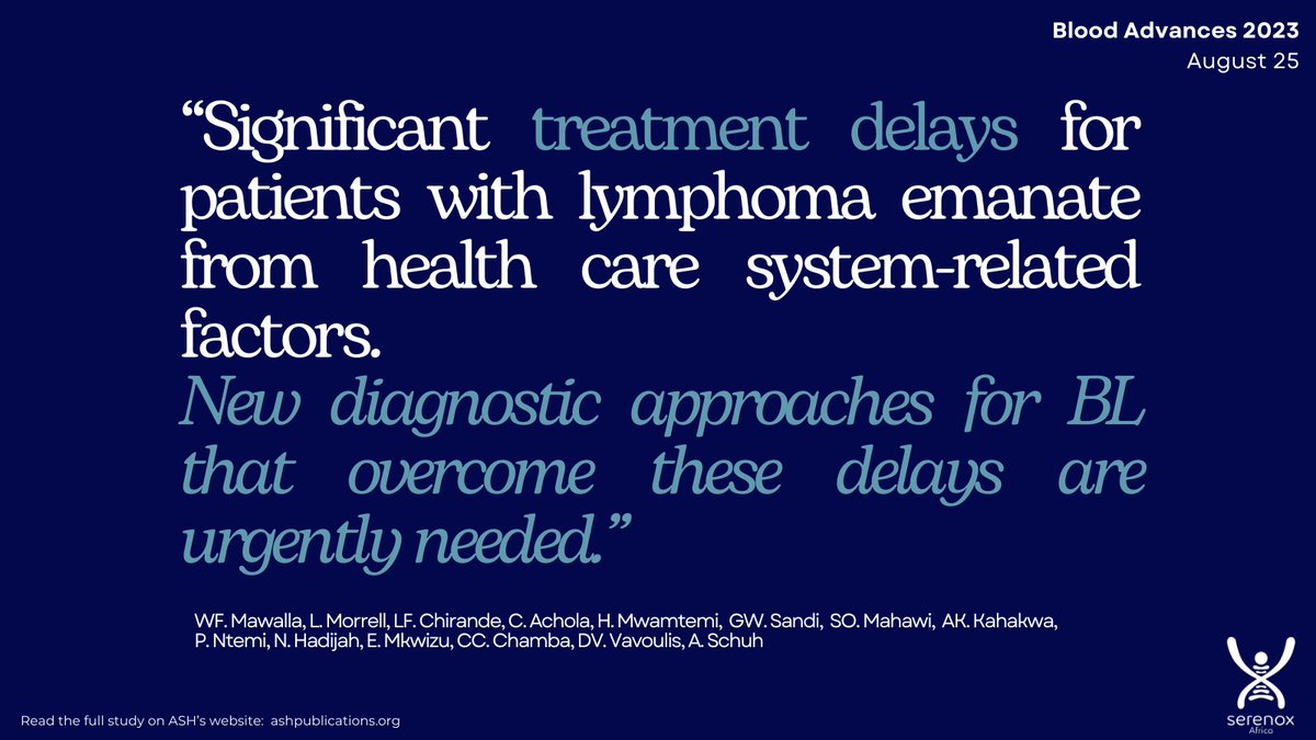 SerenOx Africa (@serenoxafrica) on Twitter photo 🔈Published in #BloodAdvances, this paper assesses treatment delays faced by East African patients with lymphoma
✍🏾3 of its authors are part of #SerenOxAfrica’s team; <a href="/WilliamMawalla/">William Mawalla</a>, Chamba & <a href="/AnnaSchuh3/">Anna Schuh</a>
🔬A testament to our dedication to research & transnational cooperation 🔈Published in #BloodAdvances, this paper assesses treatment delays faced by East African patients with lymphoma
✍🏾3 of its authors are part of #SerenOxAfrica’s team; <a href="/WilliamMawalla/">William Mawalla</a>, Chamba & <a href="/AnnaSchuh3/">Anna Schuh</a>
🔬A testament to our dedication to research & transnational cooperation