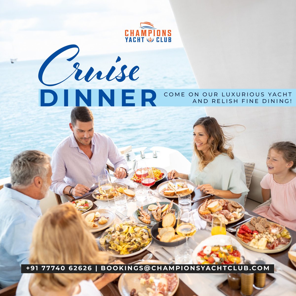 CYC_Goa's tweet photo. Come on our luxurious yacht and relish fine dining! Whether you come with your romantic partner, alone, or with your family, we assure you that you’ll have a fantastic day that you won’t forget soon! Book your today! https://t.co/VcI4AupEVs
#ChampionsYachtClub #DinnerCruiseinGoa https://t.co/OdfotonQ0E