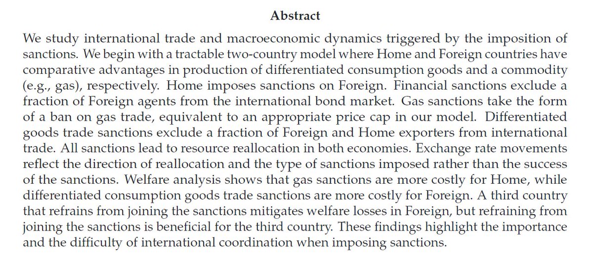🚨 New Draft Alert 🚨

"International Trade and Macroeconomic Dynamics with Sanctions"

with <a href="/DaisoonKim/">Daisoon Kim</a> and <a href="/galipkemal/">G. Kemal Ozhan</a> 

dropbox.com/s/9i1uhjod219l…

#sanctions