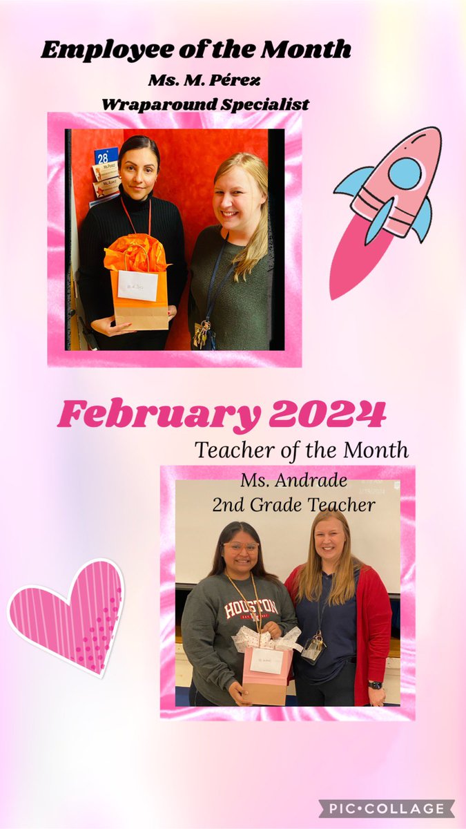 Wishing @MrsPerezCantu and Ms. Andrade a heartfelt congratulations on this well-deserved recognition! ⭐️ We are so thankful for all your contributions at @RuckerHISD! We love your spirit and your #OutOfThisWorld work! 🚀