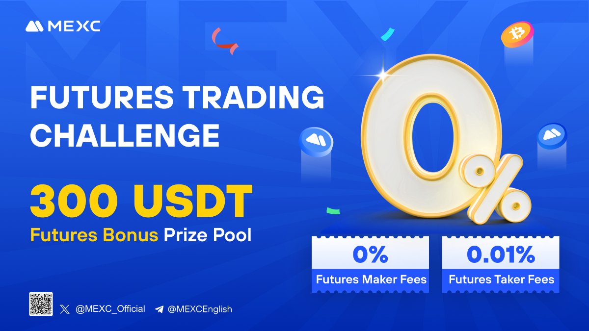 💥Join us in celebrating the launch of #MEXC's Lowest Fees in the Market policy!

🚀Trade any futures now for a chance to share the 300 USDT futures bonus in our lucky draw!

💙Follow, Like and QT
🙋‍♂️Tag 3 friends and @MEXC_Official
🏆Sign Up &amp; Details: forms.gle/sUAcJheNfcr3tb…