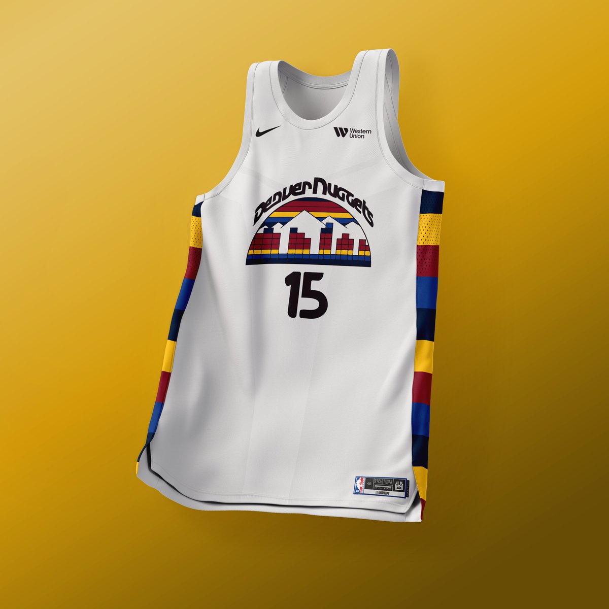 Plex96's tweet photo. Desinging a jersey of every team.

Day #6 (@nuggets) #MileHighBasketball https://t.co/hapnOWZzR1