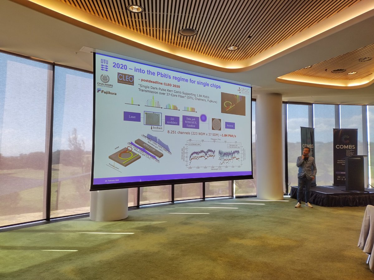 Bill_Corcoran (@bill_corcoran) on Twitter photo Prof. Lief Oxenlowe running us through how to get more than twice the world's internet traffic on a single microcombs. How to lower the energy consumption of our internet at <a href="/COMBSCentre/">Centre in Optical Microcombs for Breakthrough Sci</a> workshop. Prof. Lief Oxenlowe running us through how to get more than twice the world's internet traffic on a single microcombs. How to lower the energy consumption of our internet at <a href="/COMBSCentre/">Centre in Optical Microcombs for Breakthrough Sci</a> workshop.