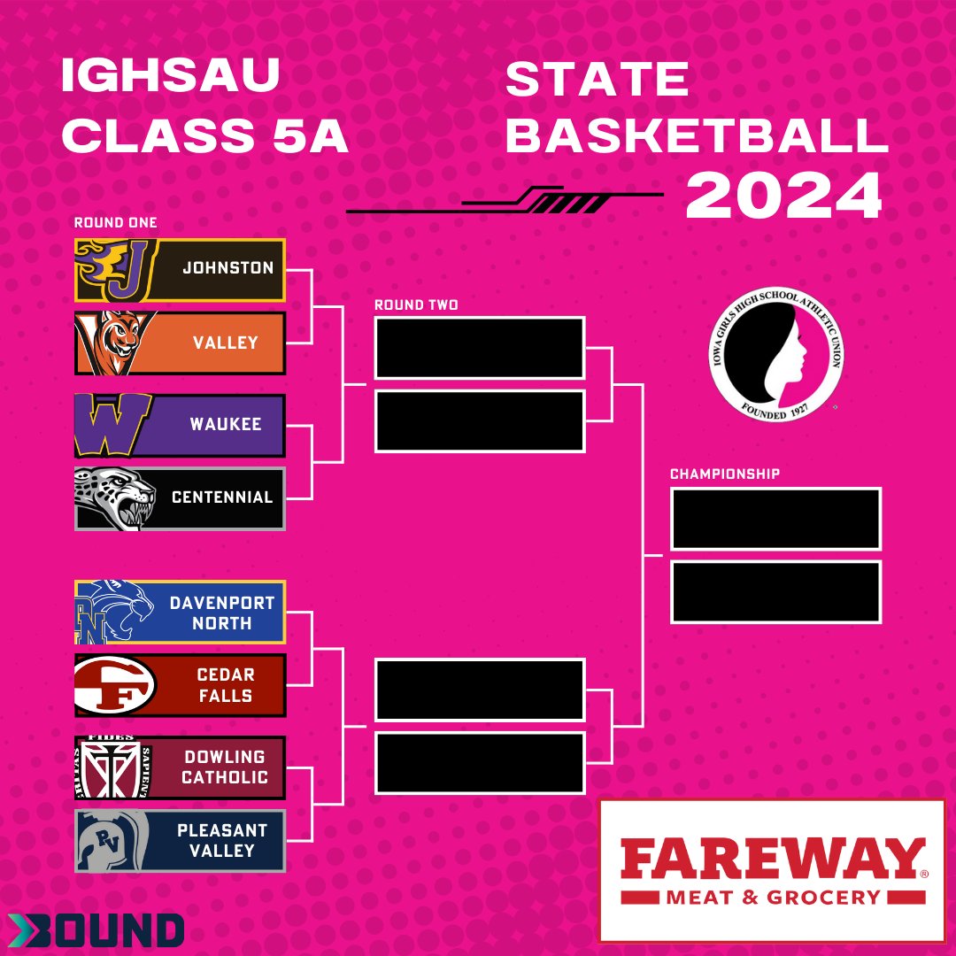 Your 2023 IGHSAU Class 5A State Basketball bracket is set!

#iahsbkb #ighsau