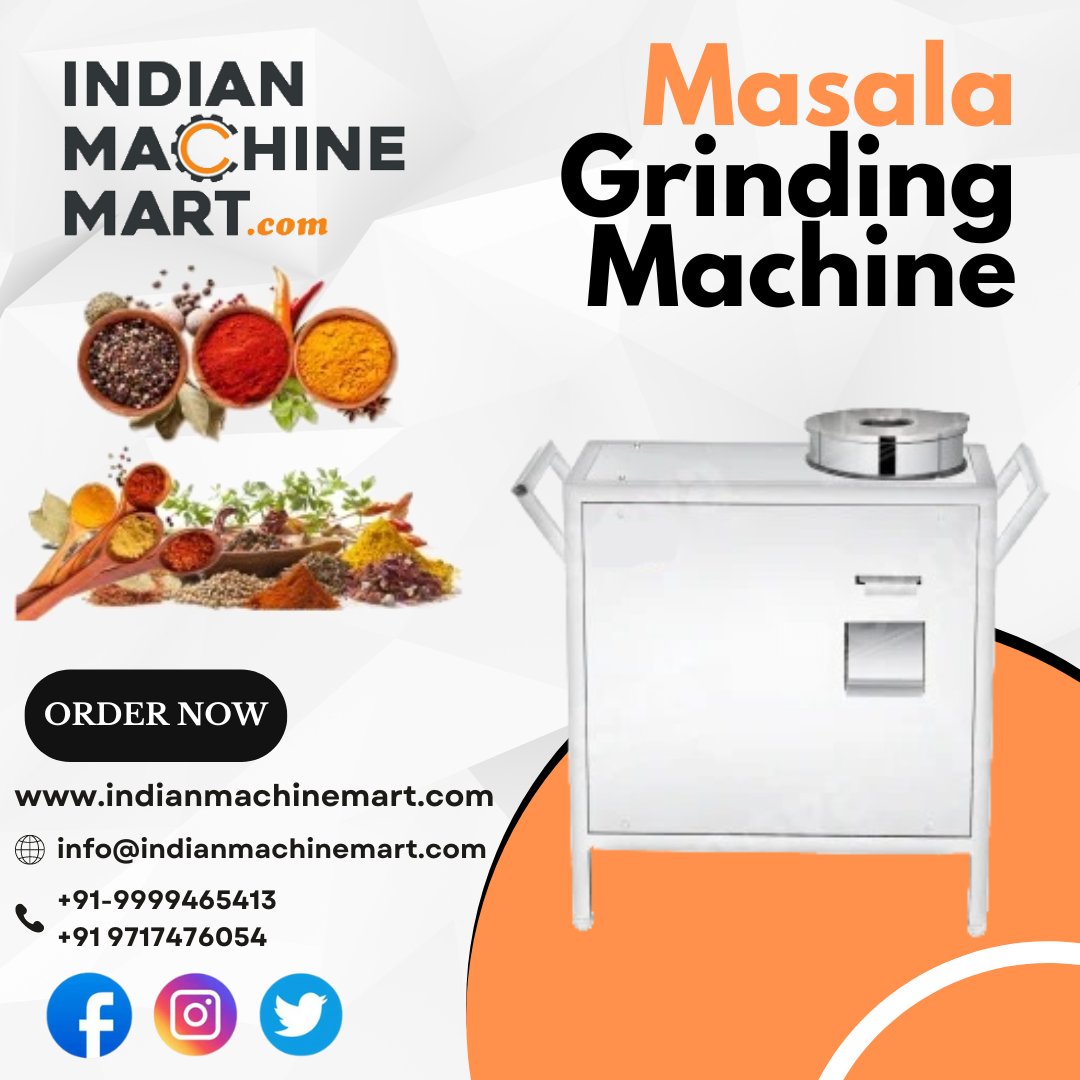 INDMachineMart's tweet image. Masala Grinding Machine | Indian Machine Mart 
#grindingtools #grindingmachine #masalagrinding #indianmachinemart #machine #grindingmasala #indianproducts 
#grinder #grinders