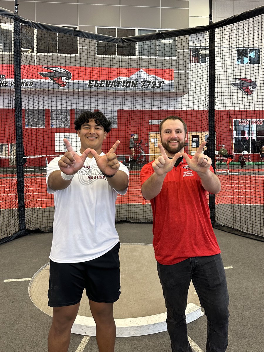 Erik Castillo (@erikcastillo65) on Twitter photo After a great visit, Iโm blessed to receive my first Division 2 Track & Field offer from Western Colorado University!! Go Mountaineers! ๐๏ธ๐ดโช๏ธ
<a href="/WesternTrack/">Western Track/XC</a> <a href="/nationalthrows/">National Throws</a> After a great visit, Iโm blessed to receive my first Division 2 Track & Field offer from Western Colorado University!! Go Mountaineers! ๐๏ธ๐ดโช๏ธ
<a href="/WesternTrack/">Western Track/XC</a> <a href="/nationalthrows/">National Throws</a>