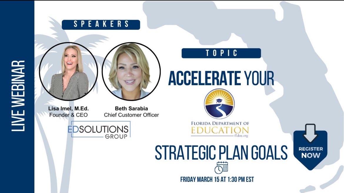 LisaAImel's tweet image. #Florida Education Leaders: join us on March 15th. #fled #fledchat #edchat #suptchat #edleaders 

edsolutionsgroup.com/offers/SvZ8qFx…