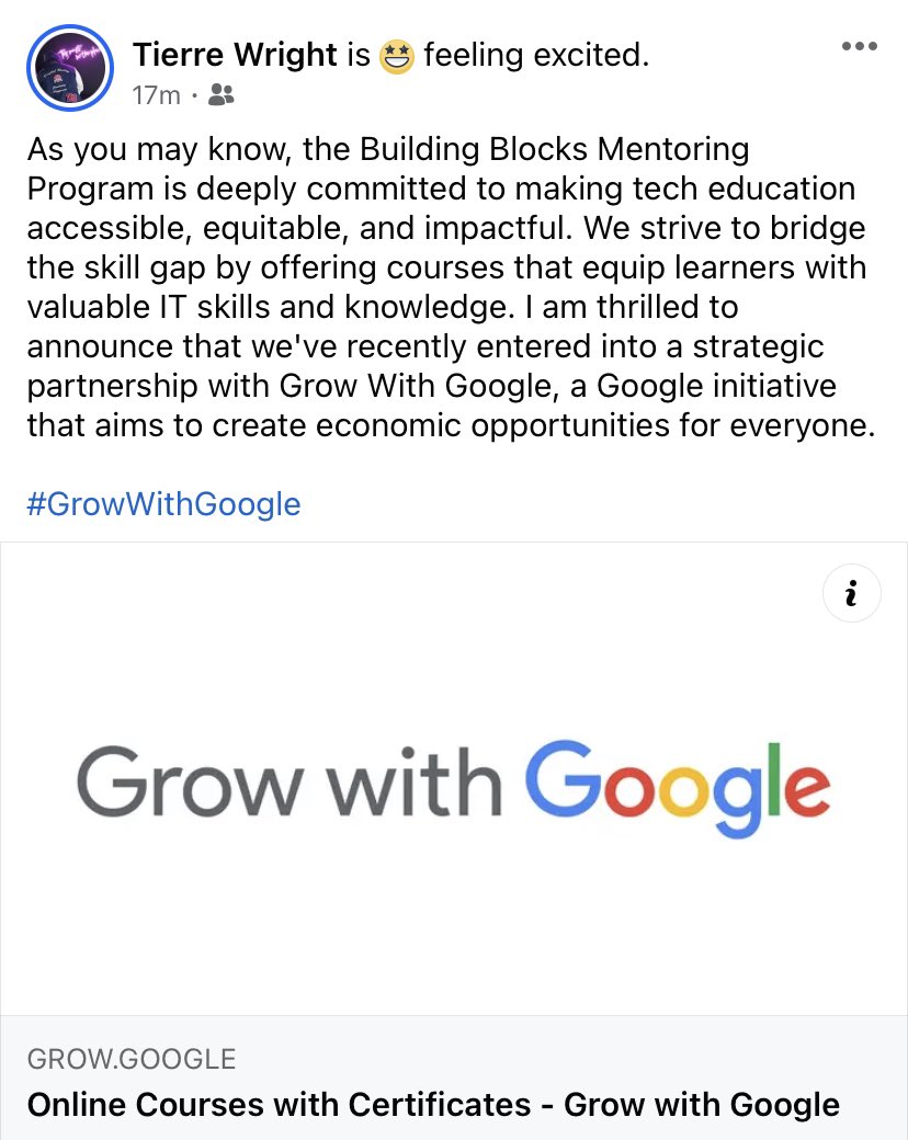 Creating economic opportunities for everyone! 

#GrowWithGoogle