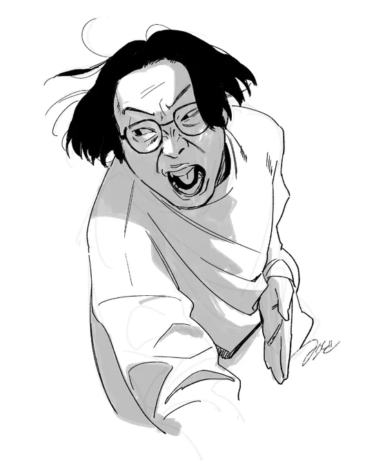 とんでもねえ躍動感だったので模写しました #オモコロ 