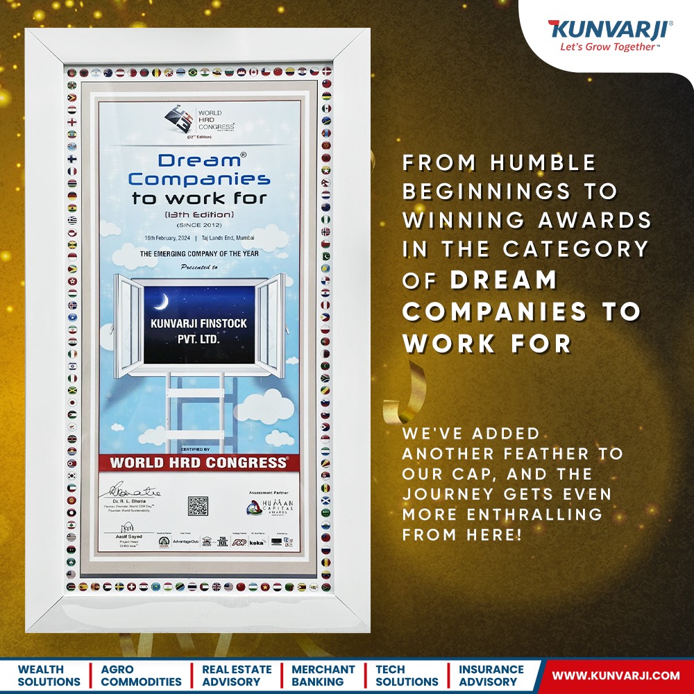 kunvarjigroup's tweet photo. "Dream Companies to work for".  

Our efforts are now showing, and the world is noticing our achievements.

#kunvarji #award #worldhrdcongress #awards #award2024 #appreciation #bestorganization #achievement #opportunity #dreamcompany #kunvarjigroup https://t.co/HJNWs1MIlS