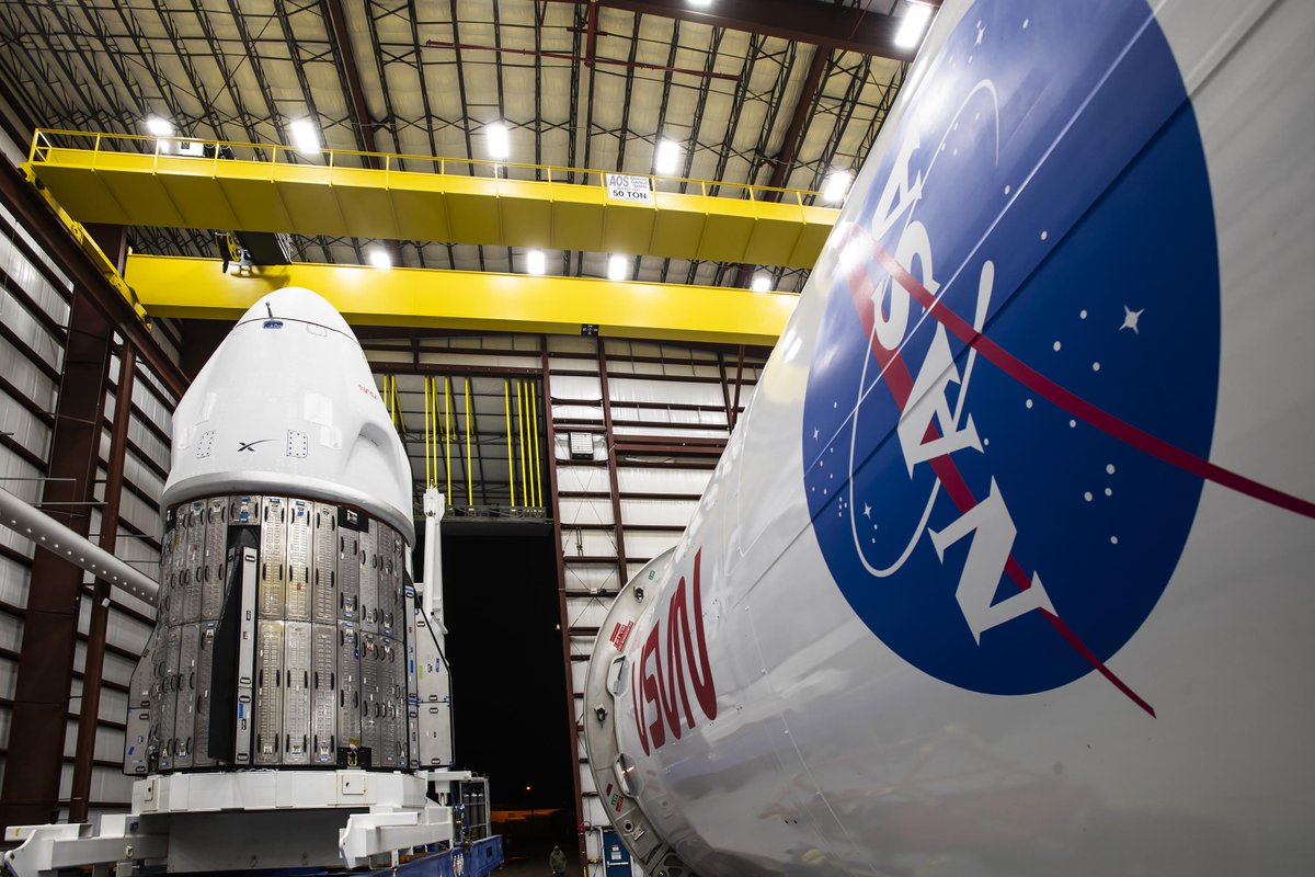 Dragon arrives at the hangar at pad 39A in Florida ahead of its fifth flight to the @space_station. Falcon 9 is targeted to launch Dragon and Crew-8 to the orbiting laboratory no earlier than Friday, March 1