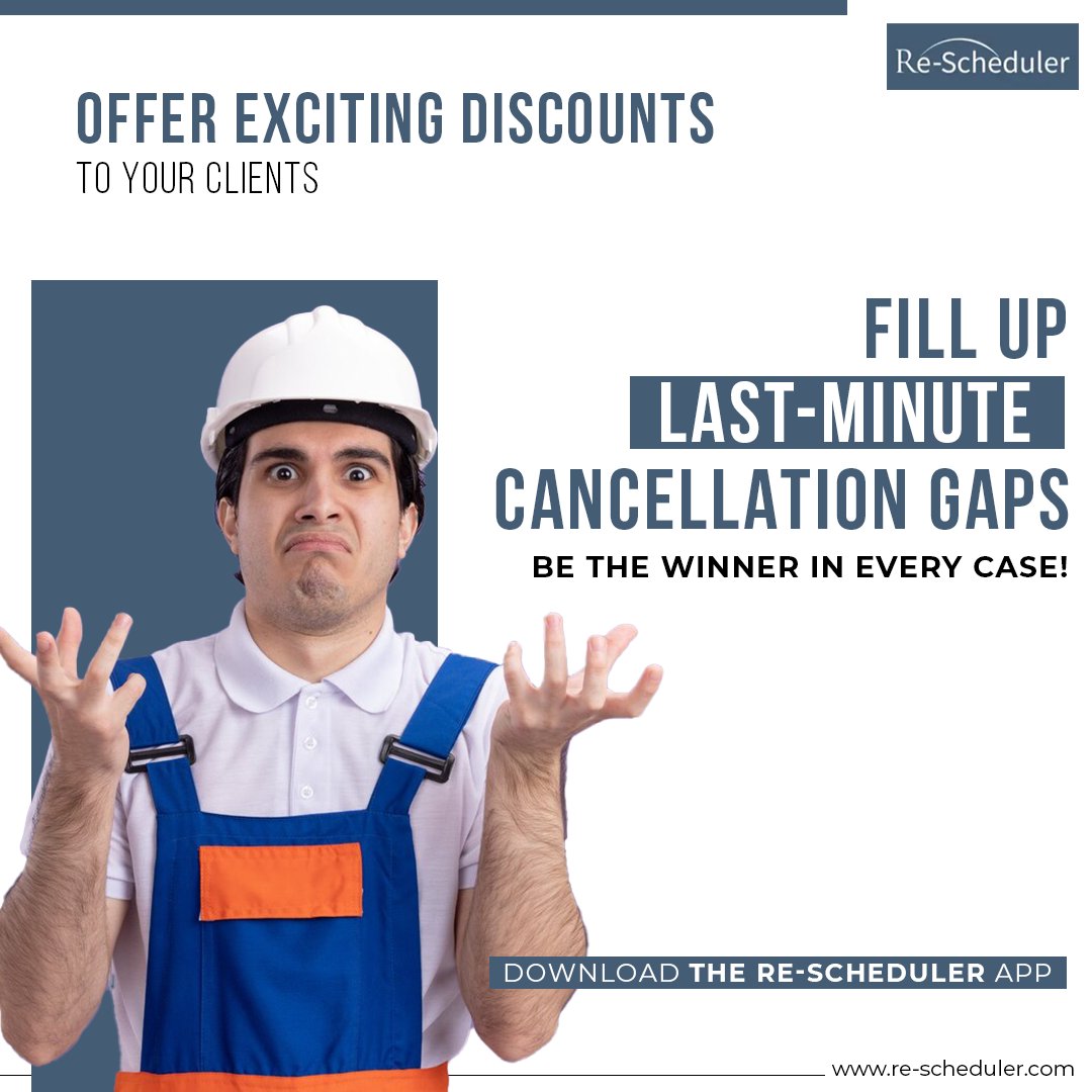 Entice standby clients with enticing discounts. Fill up last-minute cancellation gaps. It’s time to harness the power of the Re-Scheduler app. Download now!
re-scheduler.com
#DownloadToday #downloadourapp #DownloadNow #Download #mobileapp #businessapplications #businessapp
