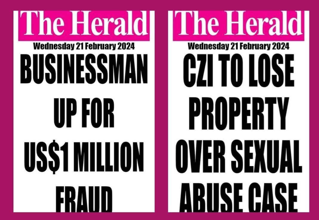 capitalkfm's tweet photo. #Pressflash

Stories making headlines in today's paper @HeraldZimbabwe 

Read more on https://t.co/hVhRLSYJah https://t.co/M6FFnAWmx6
