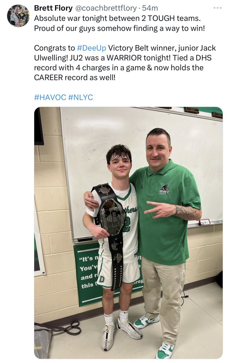 Mattgg1984's tweet photo. What a game tonight!! Two physical teams battled!! JU2 was a dog and Big Frank had 22 and 18!! The rest of the boys did what they needed to do! #DeeUp #DoubleDouble #DogFight https://t.co/A2u85yEY6v