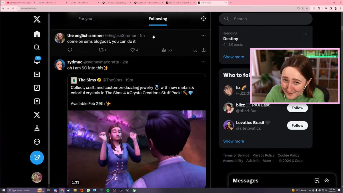 KaliCues's tweet photo. @sydneymacoretta When Simsie mentions Mollie but all I notice is Syd!! 🤣🤣 https://t.co/Pr7k47tXdF