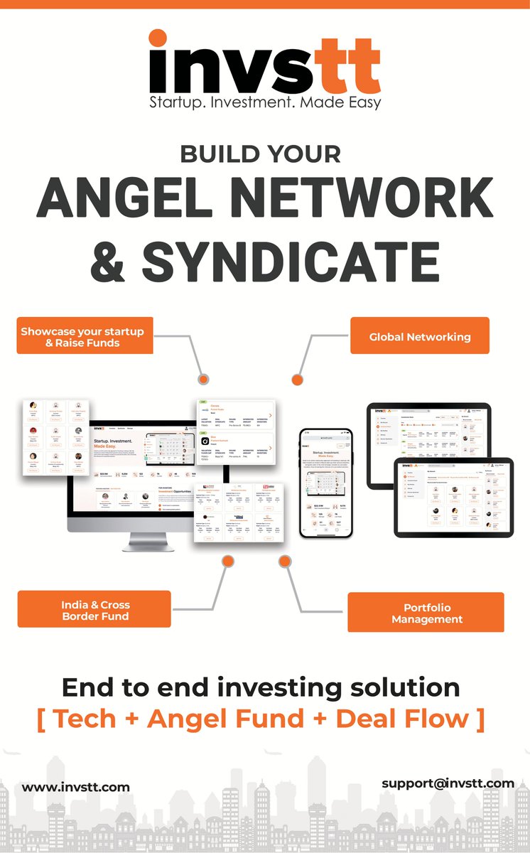 Build Your Angel Network & Syndicate on Invstt

Become a part of the future of early-stage investing!

Invstt isn't just an investment platform, it's a community of passionate investors and entrepreneurs.

#angelinvesting #startupinvesting #venturecapital #community #invstt