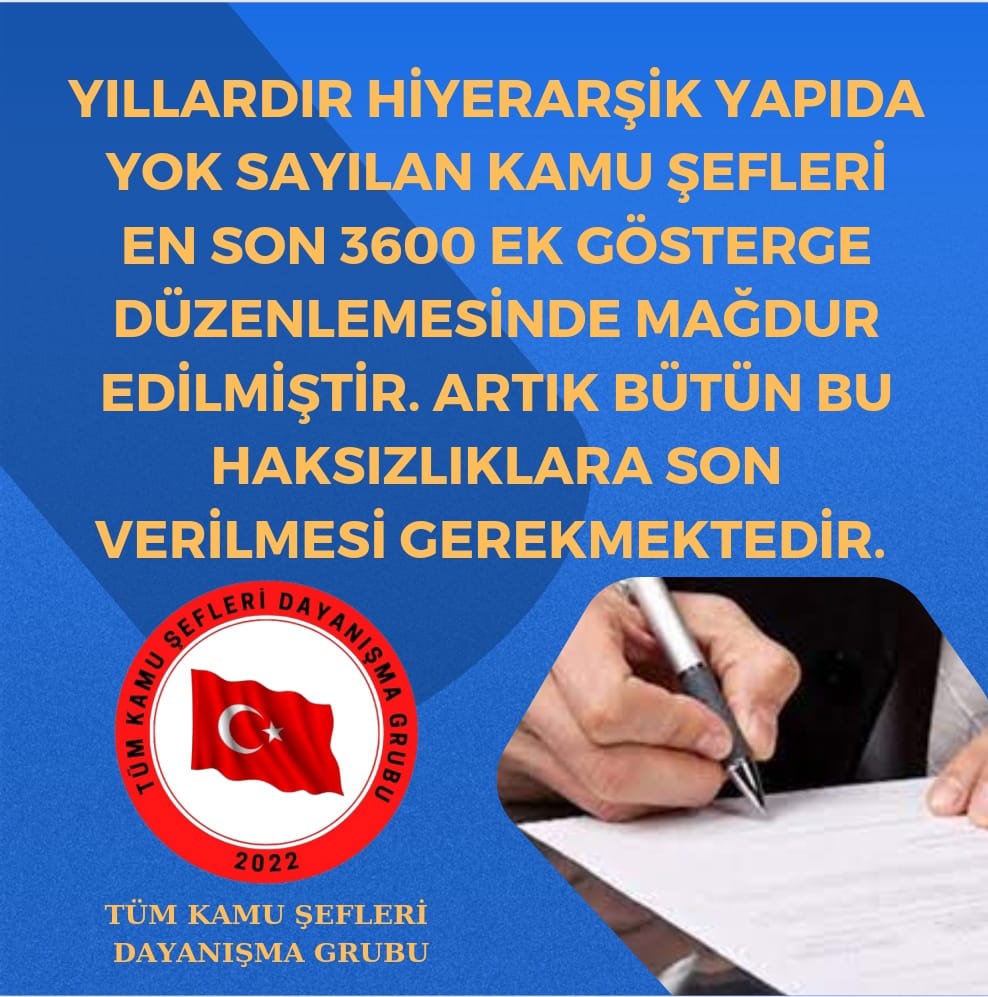 ✅Talebimiz AÇIK ve NET
✅3600 Ek Gösterge 
✅Neden mi?
✅Çünkü DEVLETİN SÖZÜ VAR.
✅Yönetici #TümKamuŞefleri olarak
✅3600 Sözünün tutulmasını bekliyoruz.Sayın Cumhurbaşkanımız <a href="/RTErdogan/">Recep Tayyip Erdoğan</a> ve <a href="/isikhanvedat/">Prof. Dr. Vedat Işıkhan</a> <a href="/memetsimsek/">Mehmet Simsek</a> <a href="/_cevdetyilmaz/">Cevdet Yılmaz</a> <a href="/csgbakanligi/">T.C. Çalışma ve Sosyal Güvenlik Bakanlığı</a> <a href="/HMBakanligi/">T.C. Hazine ve Maliye Bakanlığı</a>