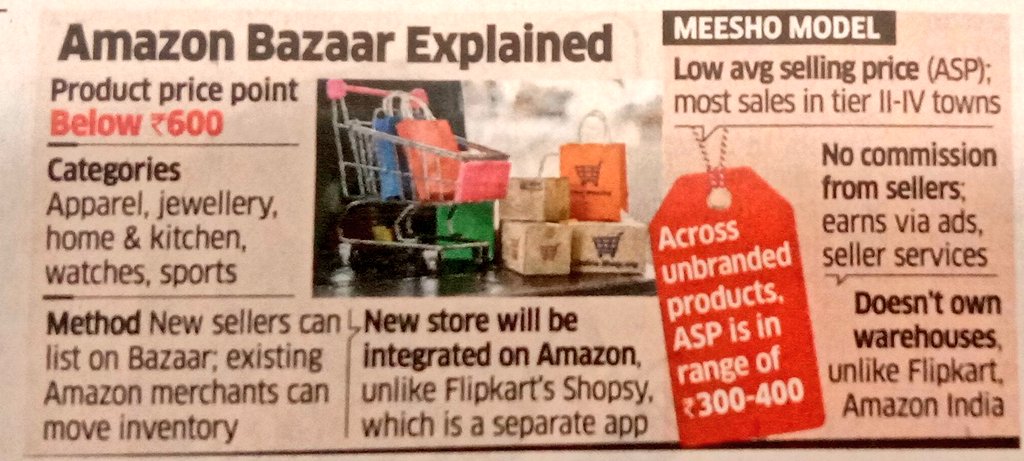 SHRUTIG12345678's tweet photo. #Amazon's setting up a new market and it's a  Bazaar
.
.
#learningability https://t.co/PpD6t0AiAo