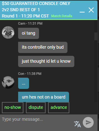 the admins caught me