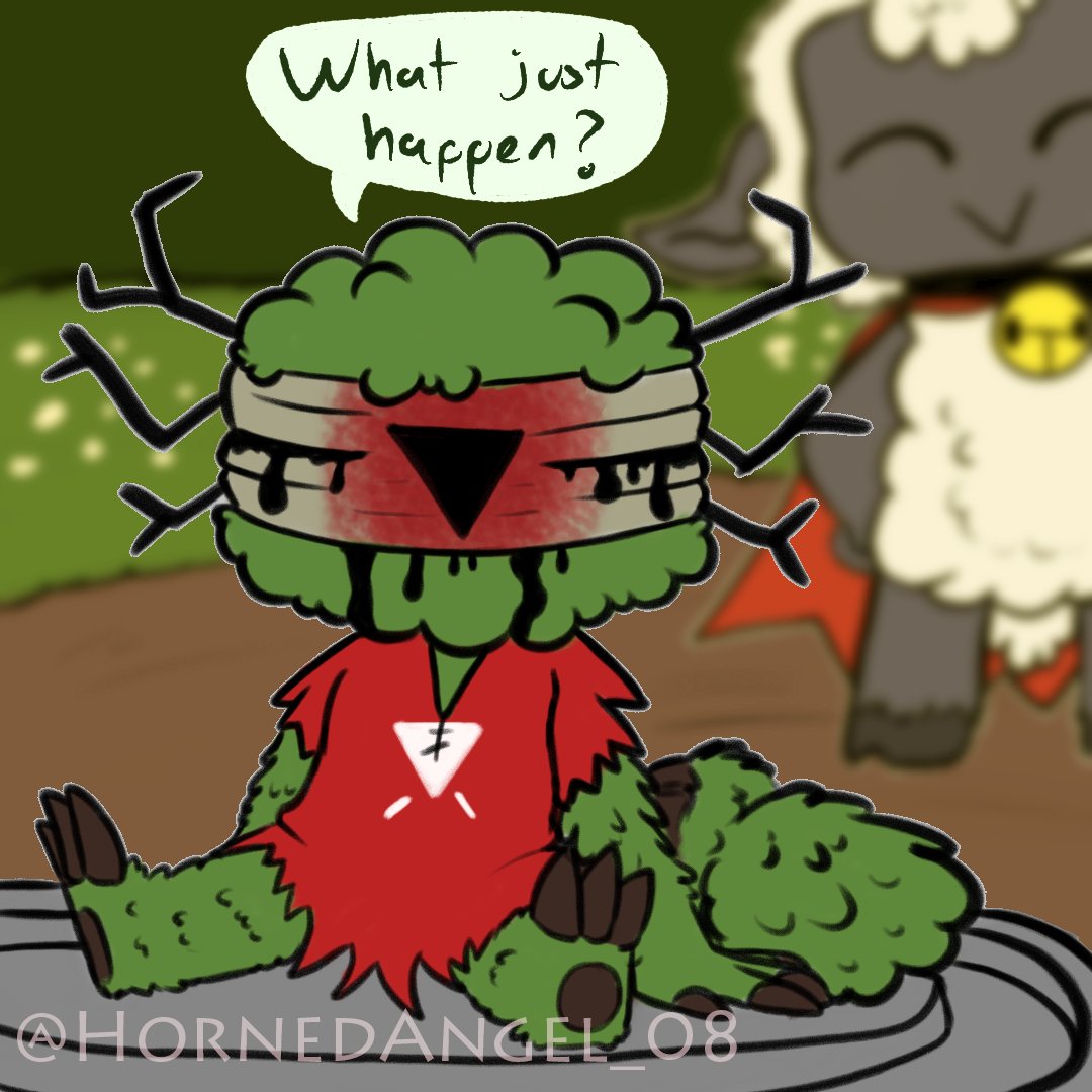 I'm playing Cult of the Lamb, and Leshy
is one of my new obsession

#CultoftheLamb #Leshy #digitalartwork