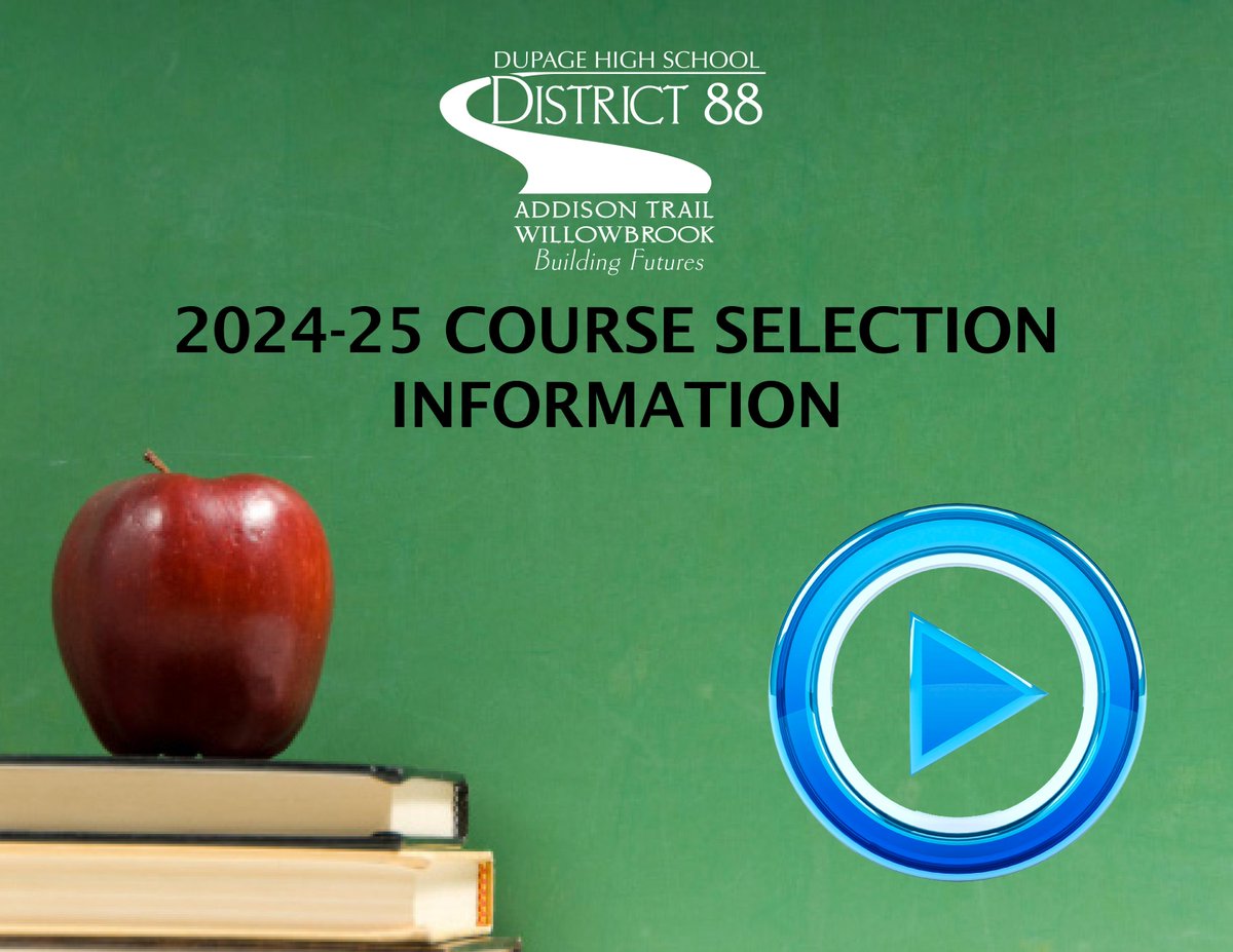 As @WillowbrookHS1 pupils register for courses for the 2024-25 school year, District 88 would like to remind students and parents about the various pathway opportunities available. See important information, including a video about the pathway options, at dupage88.net/site/page/16035.