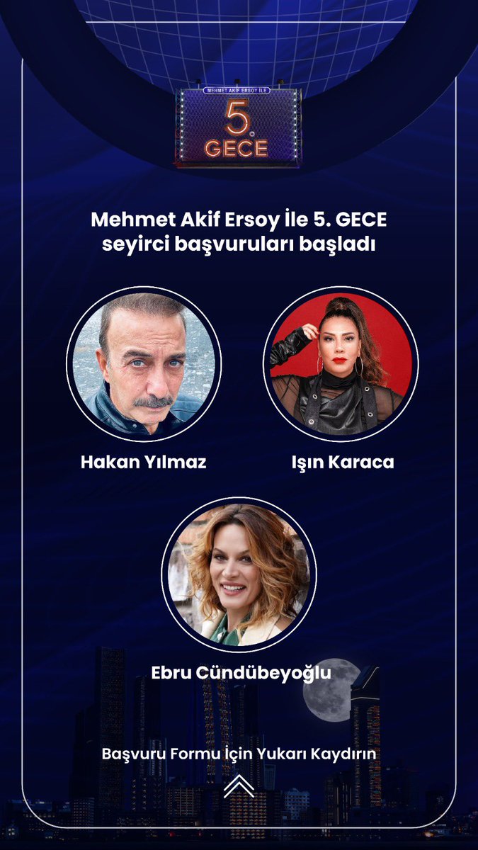 5Geceofficial's tweet image. Mehmet Akif Ersoy, her hafta cuma canlı yayın 21.00’de Habertürk TV ekranlarında. Sanatın, mizahın, müziğin, hayata ve gündeme dair konuların konuşulacağı Mehmet Akif Ersoy ile 5. Gece’nin bu haftaki konukları;
Işın Karaca
Hakan Yılmaz
Ebru Cündübeyoğlu

 mahzenmedia.com.tr/5-gece-katilim…