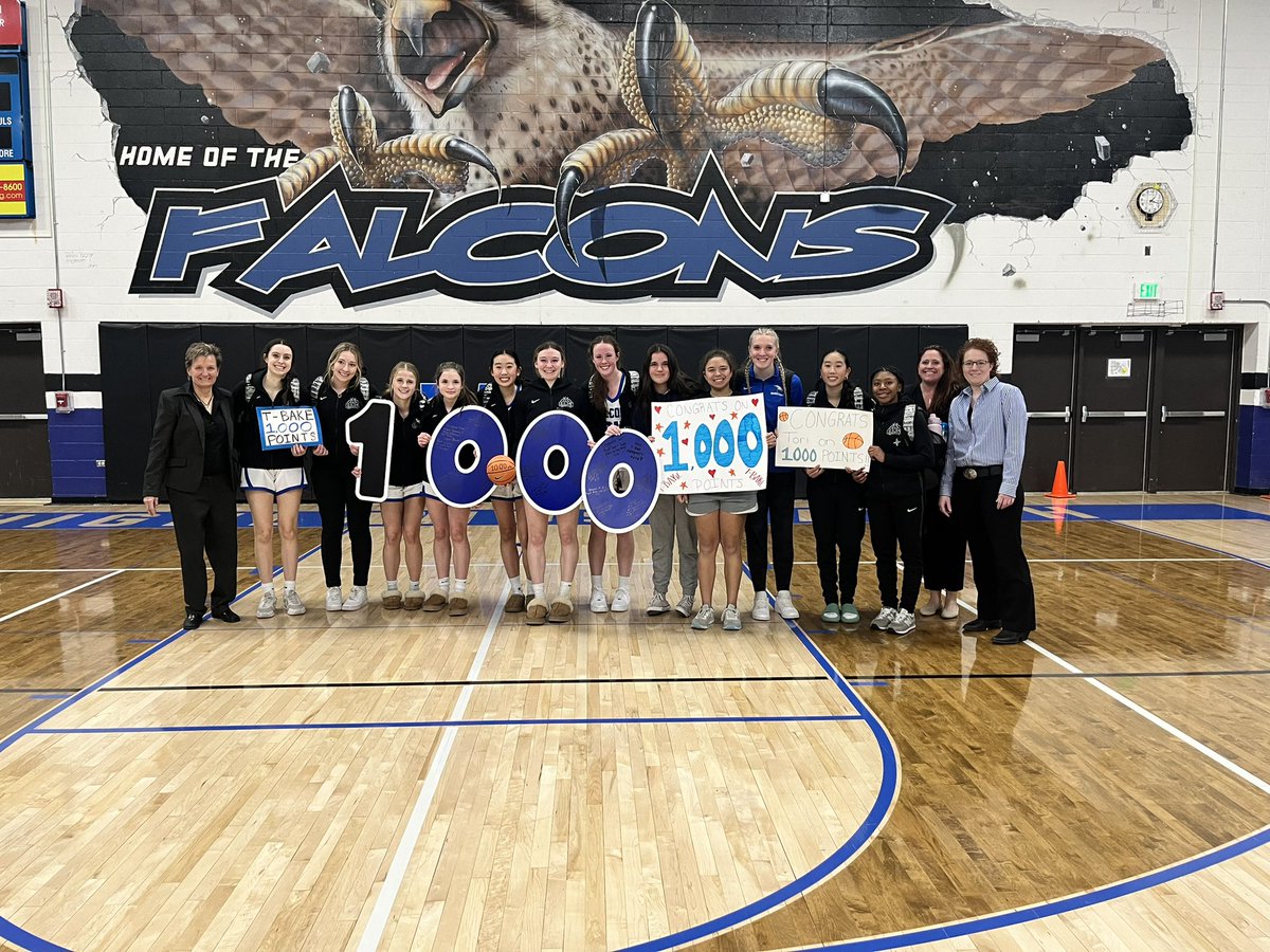 HRHS_Wbb's tweet photo. With a big win over Fort Collins, your falcons are headed to the round of 16 ‼️

Special shout out to junior @Tori_Baker3 for scoring her 1000th point tonight! https://t.co/cHWcugbwqD