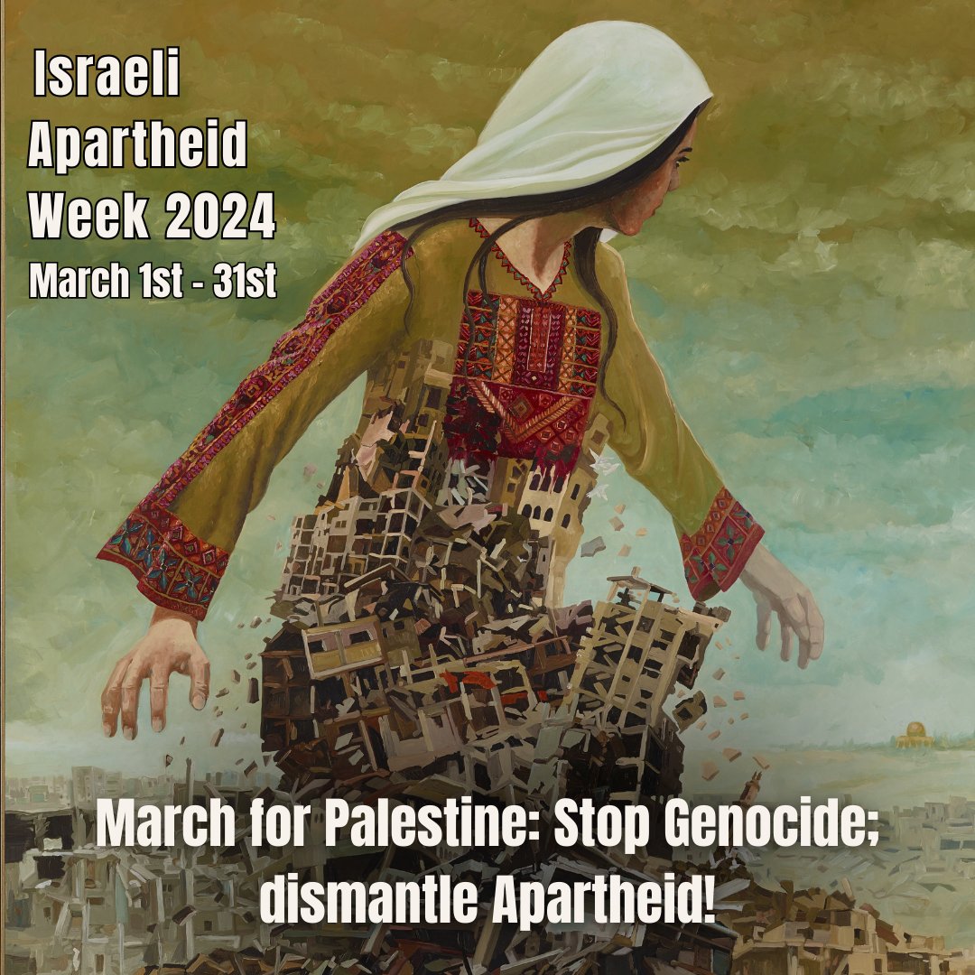 WADIHUNAYN's tweet photo. This year, #IsraeliApartheidWeek is more important than ever!

Check out this guide for resources and tools for effective organizing in support of the Palestinian struggle to end Israel’s #GazaGenocide and #DismantleApartheid. https://t.co/Pma7gmTFqk  https://t.co/4xql2p8xGq