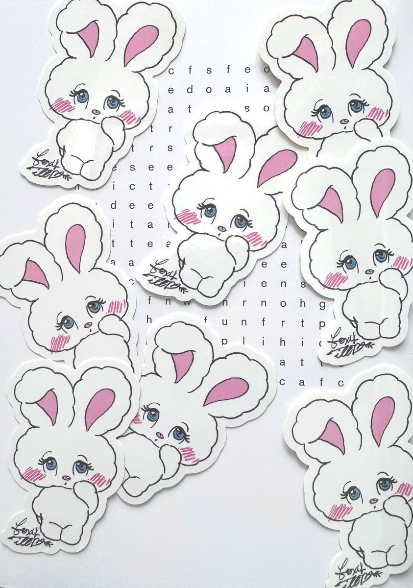 SHY BUNNY stickers now available in stores🐰💦🩷 ※取扱は各店舗まで