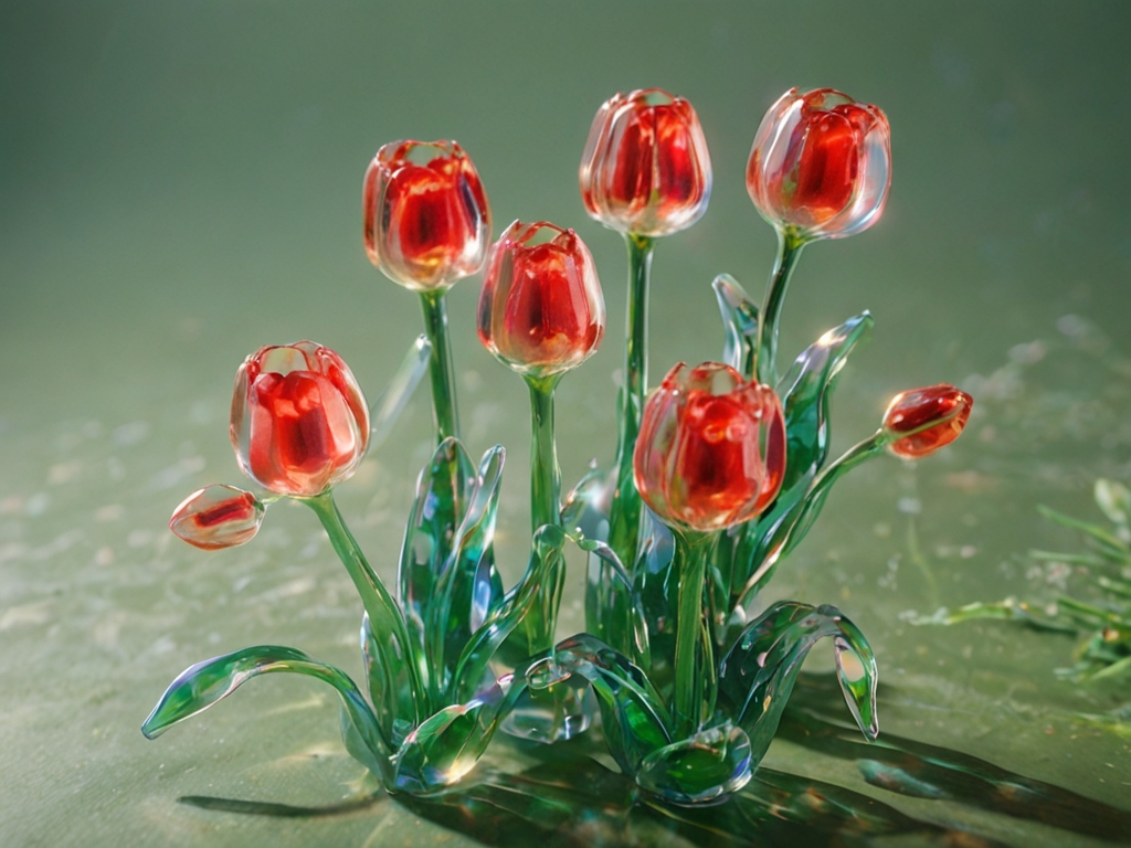 HanakoAi196137's tweet photo. glass tulip flowers #Elements #Glasscore @leonardoai https://t.co/oUBM06RVt5
